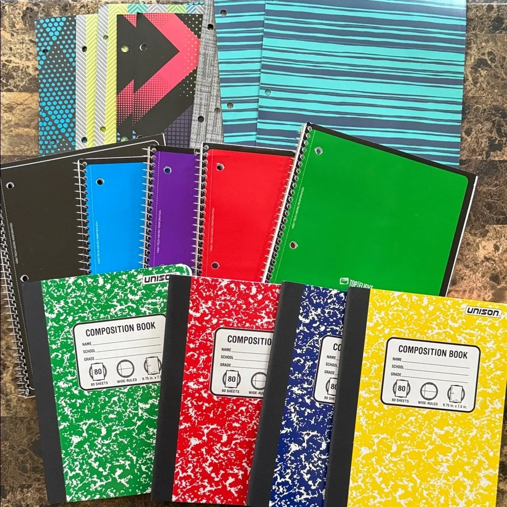 Multicolor Composition Books Set